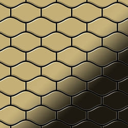 Metal Mosaic Tile Titanium Gold mirror gold 1.6mm Karma-Ti-GM