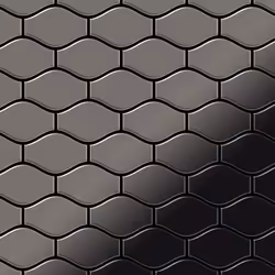 Metal Mosaic Tile Titanium Smoke mirror dark grey 1.6mm Karma-Ti-SM