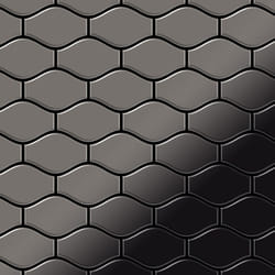 Metal Mosaic Tile Titanium Smoke mirror dark grey 1.6mm Karma-Ti-SM