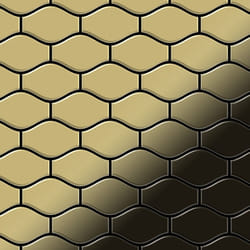 Metal Mosaic Tile Brass mill gold 1.6mm Karma-BM