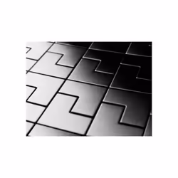 Metal Mosaic Tile Stainless Steel marine mirror grey 1.6mm Kink-S-S-MM