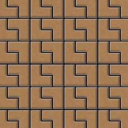 Metal Mosaic Tile Titanium Amber brushed copper 1.6mm Kink-Ti-AB