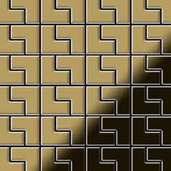 Metal Mosaic Tile Titanium Gold mirror gold 1.6mm Kink-Ti-GM