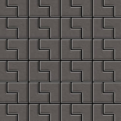Metal Mosaic Tile Titanium Smoke brushed dark grey 1.6mm Kink-Ti-SB