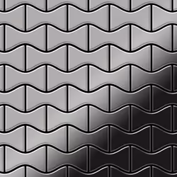 Metal Mosaic Tile Stainless Steel mirror grey 1.6mm Kismet-S-S-M