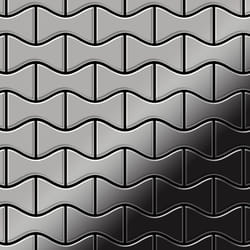 Metal Mosaic Tile Stainless Steel mirror grey 1.6mm Kismet-S-S-M