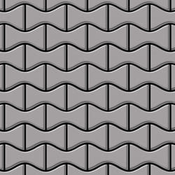 Metal Mosaic Tile Stainless Steel matt grey 1.6mm Kismet-S-S-MA