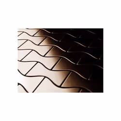 Metal Mosaic Tile Titanium Amber brushed copper 1.6mm Kismet-Ti-AB