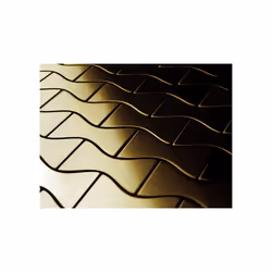 Metal Mosaic Tile Titanium Gold brushed gold 1.6mm Kismet-Ti-GB