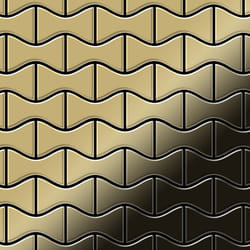 Metal Mosaic Tile Titanium Gold mirror gold 1.6mm Kismet-Ti-GM