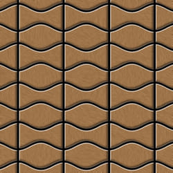 Metal Mosaic Tile Titanium Amber brushed copper 1.6mm Kismet & Karma-Ti-AB