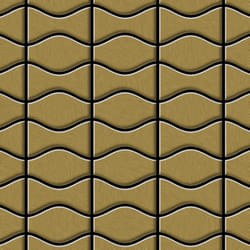 Metal Mosaic Tile Titanium Gold brushed gold 1.6mm Kismet & Karma-Ti-GB