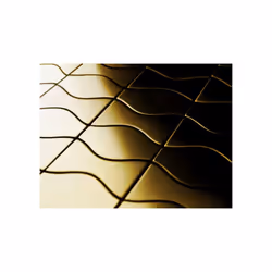 Metal Mosaic Tile Titanium Gold brushed gold 1.6mm Kismet & Karma-Ti-GB