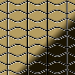 Metal Mosaic Tile Titanium Gold mirror gold 1.6mm Kismet & Karma-Ti-GM