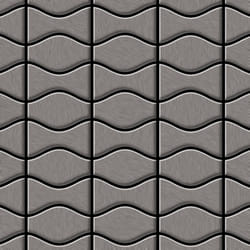 Metal Mosaic Tile Titanium Smoke brushed dark grey 1.6mm Kismet & Karma-Ti-SB