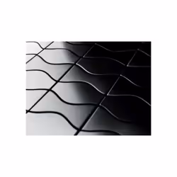 Metal Mosaic Tile Titanium Smoke brushed dark grey 1.6mm Kismet & Karma-Ti-SB