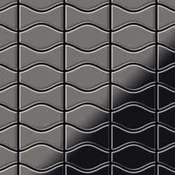 Metal Mosaic Tile Titanium Smoke mirror dark grey 1.6mm Kismet & Karma-Ti-SM