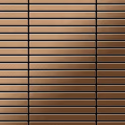 Metal Mosaic Tile Titanium Amber brushed copper 1.6mm Linear-Ti-AB
