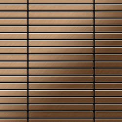 Metal Mosaic Tile Titanium Amber brushed copper 1.6mm Linear-Ti-AB