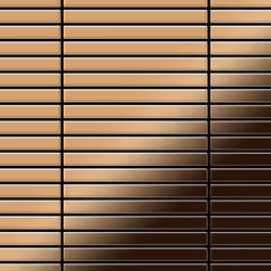 Metal Mosaic Tile Titanium Amber mirror copper 1.6mm Linear-Ti-AM