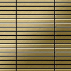 Metal Mosaic Tile Titanium Gold brushed gold 1.6mm Linear-Ti-GB