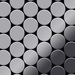 Metal Mosaic Tile Stainless Steel mirror grey 1.6mm Medallion-S-S-M