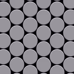 Metal Mosaic Tile Stainless Steel matt grey 1.6mm Medallion-S-S-MA