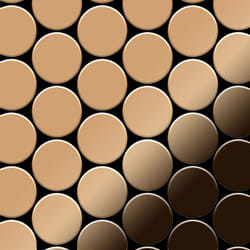 Metal Mosaic Tile Titanium Amber mirror copper 1.6mm Medallion-Ti-AM