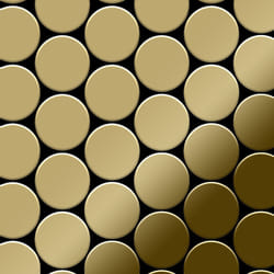 Metal Mosaic Tile Titanium Gold mirror gold 1.6mm Medallion-Ti-GM