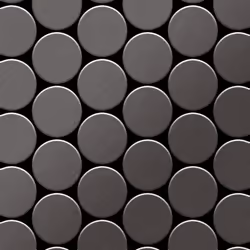 Metal Mosaic Tile Titanium Smoke brushed 1.6mm Medallion-Ti-SB