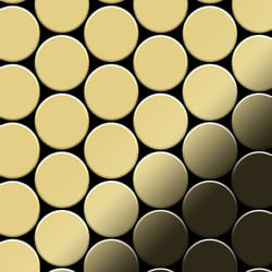 Metal Mosaic Tile Brass mill gold 1.6mm Medallion-BM
