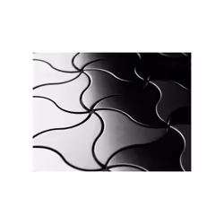 Metal Mosaic Tile Stainless Steel brushed grey 1.6mm Ninja-S-S-B