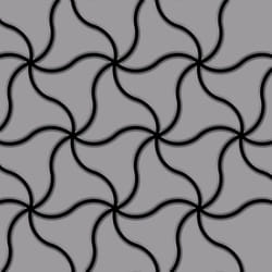 Metal Mosaic Tile Stainless Steel matt grey 1.6mm Ninja-S-S-MA