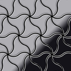 Metal Mosaic Tile Stainless Steel marine mirror grey 1.6mm Ninja-S-S-MM