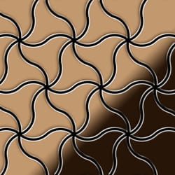 Metal Mosaic Tile Titanium Amber mirror copper 1.6mm Ninja-Ti-AM