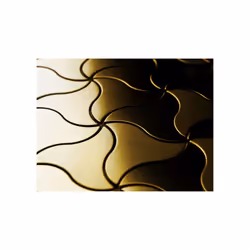 Metal Mosaic Tile Titanium Gold brushed gold 1.6mm Ninja-Ti-GB