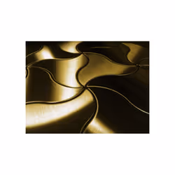 Metal Mosaic Tile Titanium Gold brushed gold 1.6mm Ninja-Ti-GB
