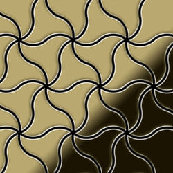 Metal Mosaic Tile Brass mill gold 1.6mm Ninja-BM