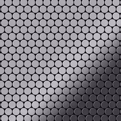 Metal Mosaic Tile Stainless Steel marine mirror grey 1.6mm Penny-S-S-MM
