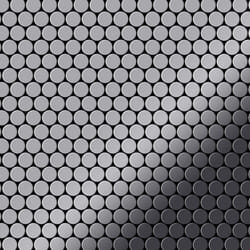 Metal Mosaic Tile Stainless Steel marine mirror grey 1.6mm Penny-S-S-MM