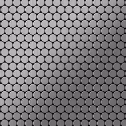 Metal Mosaic Tile Stainless Steel marine brushed grey 1.6mm Penny-S-S-MB