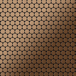 Metal Mosaic Tile Titanium Amber brushed copper 1.6mm Penny-Ti-AB