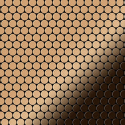 Metal Mosaic Tile Titanium Amber mirror copper 1.6mm Penny-Ti-AM