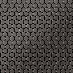 Metal Mosaic Tile Titanium Smoke brushed dark grey 1.6mm Penny-Ti-SB