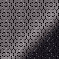 Metal Mosaic Tile Titanium Smoke mirror dark grey 1.6mm Penny-Ti-SM