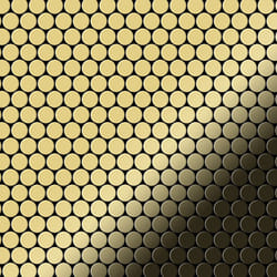 Metal Mosaic Tile Brass mill gold 1.6mm Penny-BM