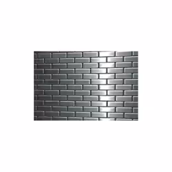 Metal Mosaic Tile Stainless Steel brushed grey 1.6mm PK-S-S-B