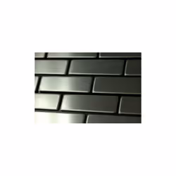 Metal Mosaic Tile Stainless Steel brushed grey 1.6mm PK-S-S-B