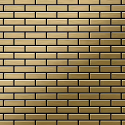 Metal Mosaic Tile Titanium Gold brushed gold 1.6mm PK-Ti-GB