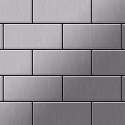 Metal Mosaic Tile Stainless Steel brushed grey 1.6mm Subway-S-S-B
